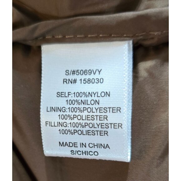 Lightweight Ultra Packable Brown Puffer Vest By Love Tree boho cottagecore warm - Picture 5 of 7